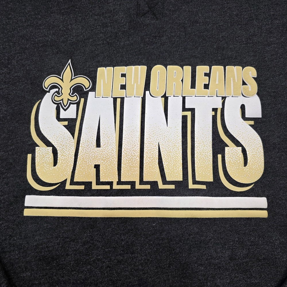 New Orleans Saints NFL Womens 1X Pullover Sweatshirt Quarter Snap‎ Top Boxy NWT